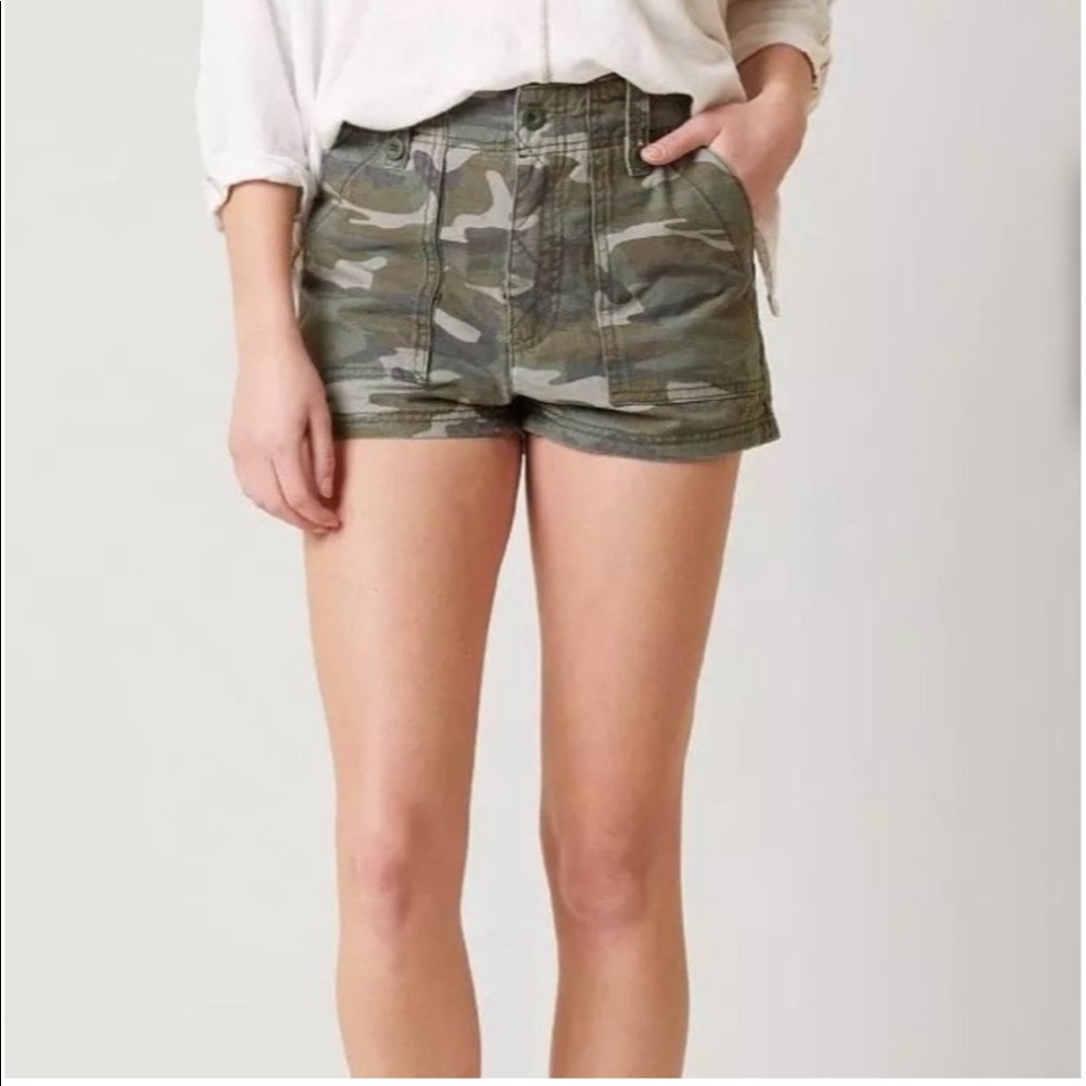 Free People camo cargo shorts